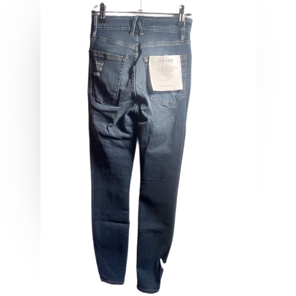 NWT Good American Good legs dark wash Blue 265 stretch trendy skinny jean 00 - Picture 3 of 4